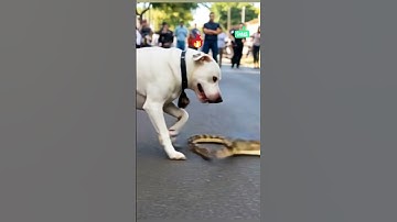 Dog vs Python On Road fight 😱🔥💪 #wildlife #animalfight #shortsfeed #viralvideo #shorts