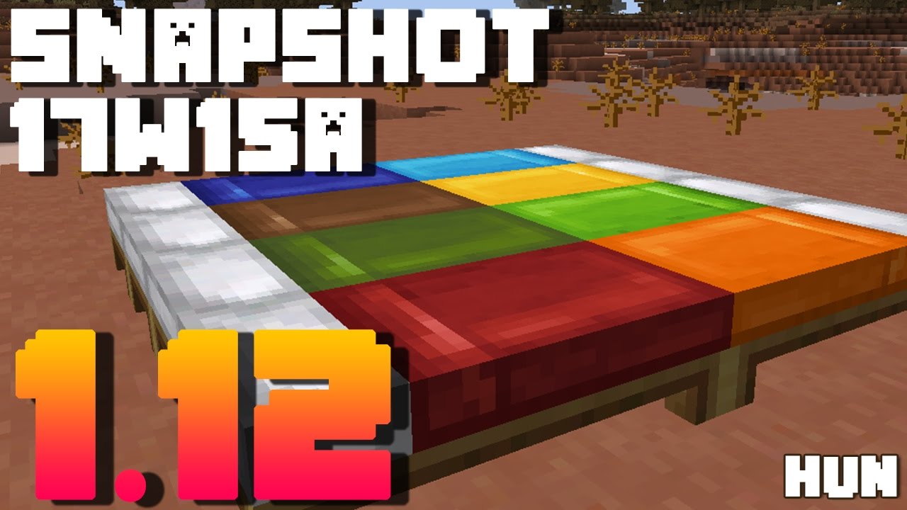 Minecraft 1.12 snapshot 17w15a szÃnes ágyak, lépcsŠújÃtások ...