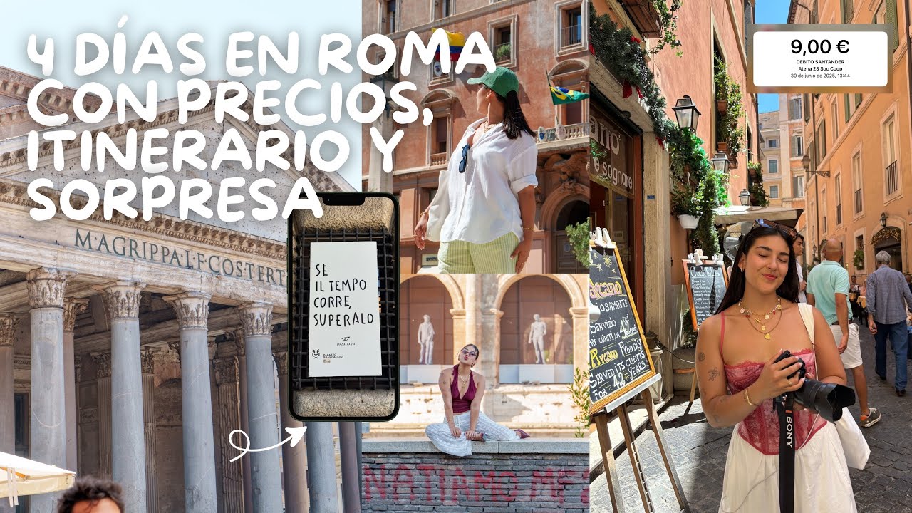 ¿Cuánto me gasté 4 días en Roma? (Itinerario, precios y sorpresas) 🇮🇹🏛️