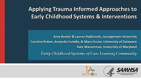 Applying Trauma-Informed Approaches to Early Childhood Systems & Interventions Part 1