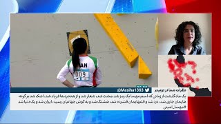 الناز رکابی، نماینده ایران در فینال سنگ‌نوردی آسیا برای حمایت از خیزش سراسری، بدون حجاب شرکت کرد