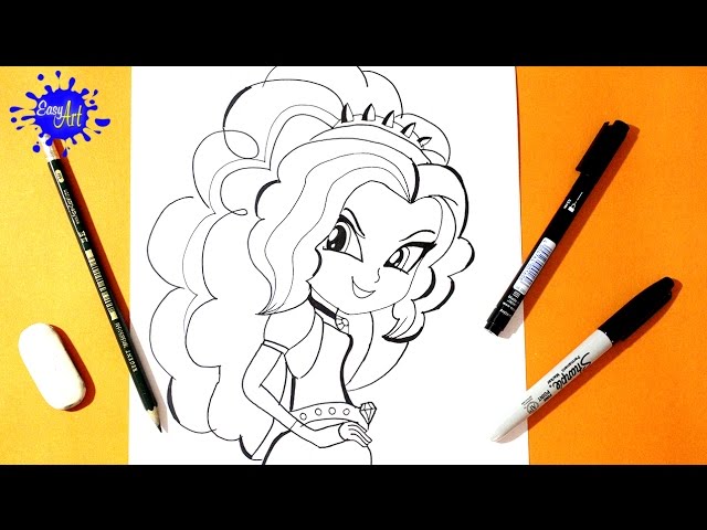 MY LITTLE PONY COMO DIBUJAR ADAGIO DAZZLE EQUESTRIA GIRLS RAINBOW ROCKS DRAWING ADAGIO DAZZLE