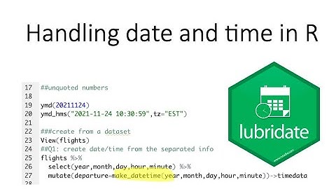 Create dates and times in R lubridate package| make_datetime( ) function | ymd( ) in RStudio