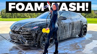 Washing My Lambo Urus In 6 Inch Stilettos!👠