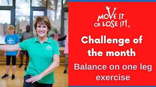 Challenge of the month - balance on one leg exercise