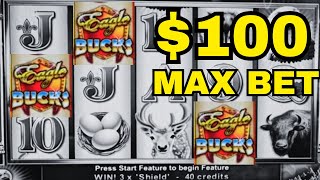 I WAS LEAVING AND GOT WHAT I WAS LOOKING FOR! EAGLE BUCKS $100 MAX BET BONUS!