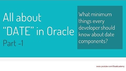 Oracle ALL About Dates PART 1 Understanding Date Components | oracle date format specifiers