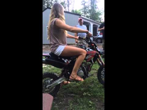white girl dirt bike fail