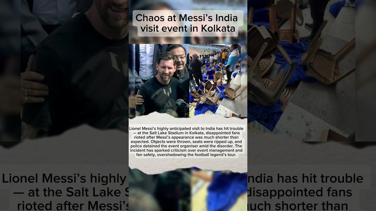 Chaos at Messi India visit event in Kolkata 