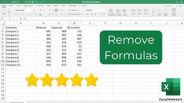 Remove Formulas But Keep The Data In Excel