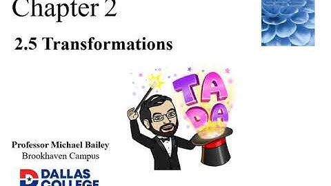 MATH 1314 - 2.5 Transformations
