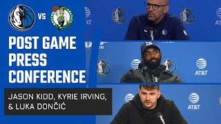 Jason Kidd, Kyrie Irving, \& Luka Dončić | Post Conference vsBOS | 01\/23\/24