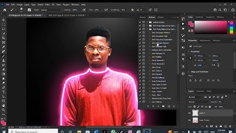 How to Create Glowing Lines on Portrait Image- Photoshop Tutorials