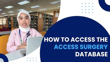 Tutorial: How to Access the Access Surgery Database