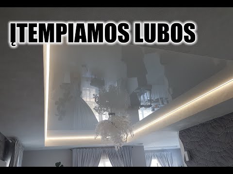 Video: Įtempiamos lubos miegamajame