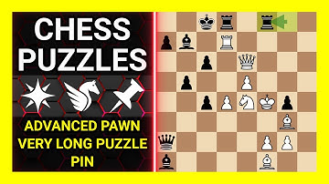Chess Puzzles to Practice. Themes: Advanced pawn, Very long puzzle, Pin. Learn Chess