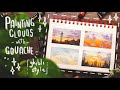 Painting Ghibli clouds with Arteza gouache 🎨 Arteza gouache review