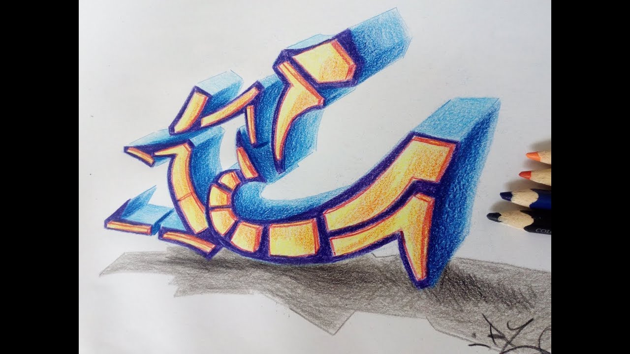 Einen Graffiti Buchstaben Zeichnen Drawing A 3d Graffiti Letter C Youtube