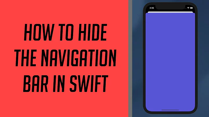 How to hide the Navigation Bar in Swift