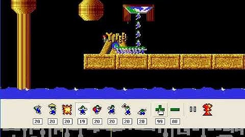 Lemmings Fun Level 8: Not as complicated as it looks