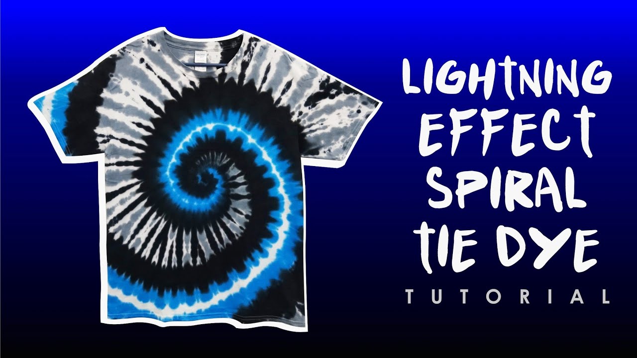 Lightning Effect Spiral Tie Dye Tutorial
