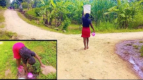 Tour of our African village, fetching water for cooking//village life