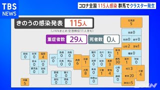 新型コロナウイルス 全国で１１５人感染、群馬でクラスター発生３０人