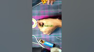 DIY Mini Rechargeable Light at Home With TP-4056 Charging module 3.7 Volt Battery 🔋 👌#shorts