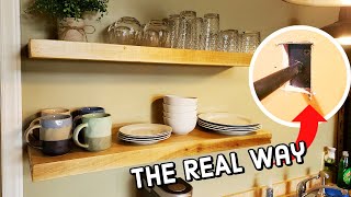 How to Make \& Install Floating Shelves the REAL Way | DIY
