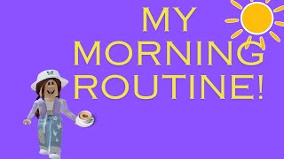 my morning routine on my own!
