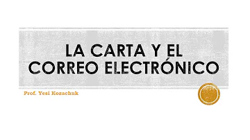 ¿Qué partes son iguales de una carta y un correo electrónico?