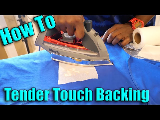 How to use Tender Touch Soft Embroidery Backing 