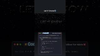 ❄️✨ Let It Snow! Dreamy Snowfall Animation Using JavaScript ⛄💙#coding #viral #shorts #trend #snow