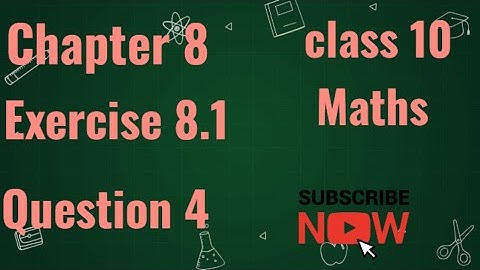 class 10 maths chapter 8 exercise 8.1 question 4 in hindi