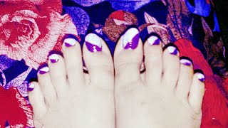 How to apply nail polish on toenails || nail art design