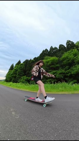 yukiringo0423 #ロンスケ #ロングスケートボード #longboard #スケートボード #skateboarding #スケボー #フラットスキム #longboarding
