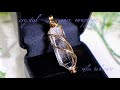 【穴無し】クリスタルポイント✨ワイヤーラッピング✨巻き方💎水晶ペンダント✨crystal quartz  wire  wrapping pendant✨