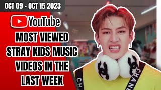 [TOP 20] MOST VIEWED STRAY KIDS MUSIC VIDEOS ON YOUTUBE IN THE LAST WEEK | OCT 09 – OCT 15 2023
