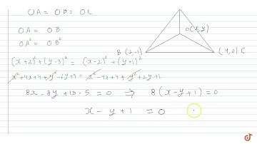 Find the circumcentre of the triangle with the vertices  (-2,3),(2,-1) and (4,0)