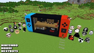 SURVIVAL NINTENDO SWITCH HOUSE WITH 100 NEXTBOTS in Minecraft - Gameplay - Coffin Meme