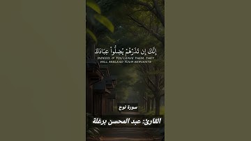 تلاوة من سورة نوح بصوت القارئ: عبد المحسن برغلة