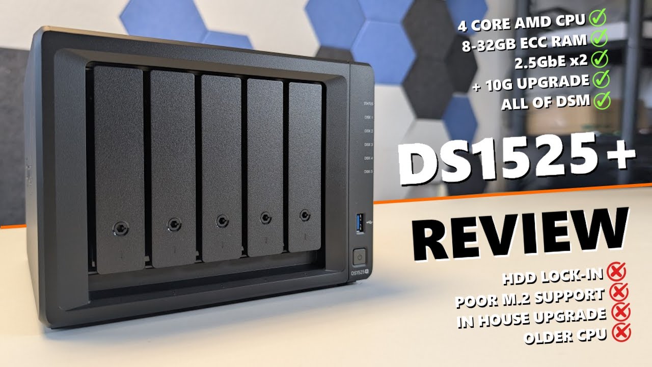 סקירת NAS Synology DS1525+ - מוצק אך פגום?