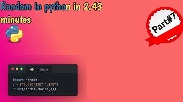 Learn python Random in 2.43 minutes