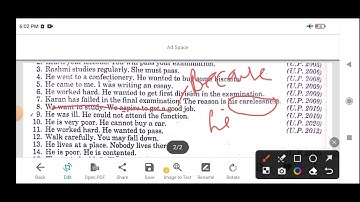 Synthesis Exercise 11. Formation of complex sentence by using adverb clause.