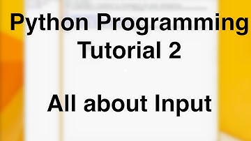 Beginner Python Tutorial 2 - Taking user input via the shell and variables