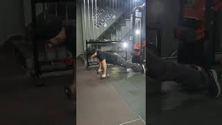 Next level stability. 😤 Dumbbell Push-up to Roll #corestrength  #fitnessreel  #stabilitytraining