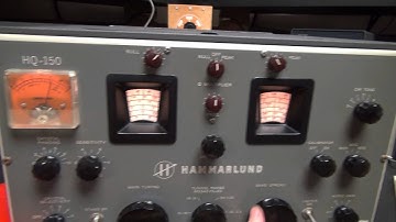 Demo Vintage Hammarlund HQ150 Tube Ham Shortwave Radio Receiver