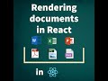 Render pdf, docx, xlsx, ppt etc. in react application