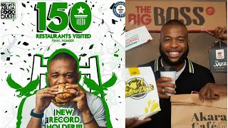 WHAT! Nigerian Food Blogger EATS IN 150 RESTAURANTS in 24 Hours| Breaks Guiness World Record