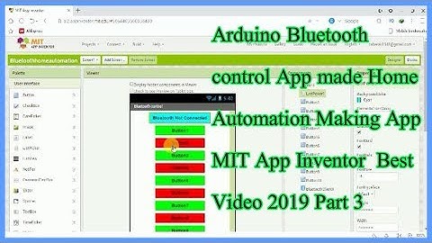 Arduino Bluetooth control App Homemade Automation making app MIT app Inventor  Best Video 2019 Part3